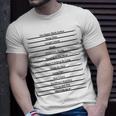 Track Your Long Hair Length Check Hair Backprint Unisex T-Shirt Gifts for Him