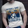 Vintage Pitbull Dad Like A Regular Dad But Cooler V2 T-Shirt Gifts for Him