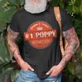 1 Poppy Men Number One Dad Grandpa Fathers Day Gifts Gift For Mens Unisex T-Shirt Gifts for Old Men