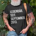 10 Geburtstag Geschenk 10 Jahre Legendär Seit September 201 T-Shirt Geschenke für alte Männer