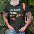 10 Years Old 10Th Bday Boy Awesome Since September 2013 T-Shirt Gifts for Old Men