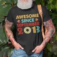 10 Years Old Awesome Since September 2013 10Th Birthday T-shirt Gifts for Old Men