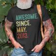 10 Years Old Awesome Since May 2013 10Th Birthday Unisex T-Shirt Gifts for Old Men