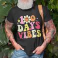 100 Days Of School Vibes 100Th Day Of School Retro Groovy V3 T-Shirt Gifts for Old Men