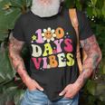 100 Days Of School Vibes 100Th Day Of School Retro Groovy V6 T-Shirt Gifts for Old Men