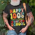 100 Days Smarter Groovy Retro Happy 100 Days Of School V2 T-Shirt Gifts for Old Men