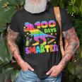 100 Days Smarter Teacher Or Student Pop It Dinosaur V2 T-Shirt Gifts for Old Men