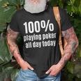 100 Pokerspieler Lustiger Gambling Und Gambler T-Shirt Geschenke für alte Männer