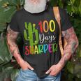100Th Day Of School Teacher 100 Days Sharper Cactus T-shirt Gifts for Old Men