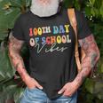 100Th Day Of School Vibes Teachers Kids 100 Days Of School T-shirt Gifts for Old Men