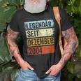 18 Geburtstag Mann 18 Jahre Legendär Seit Dezember 2004 T-Shirt Geschenke für alte Männer