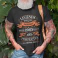18 Jahre 2005 Legenden Wurden Im Januar 2005 Geboren T-Shirt Geschenke für alte Männer