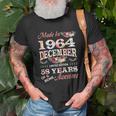 1964 Dezember Blumen T-Shirt – 58 Jahre Exzellenz Geschenke für alte Männer