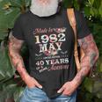 1982 Mai Vintage Blumen T-Shirt, 40 Jahre Awesome Geschenke für alte Männer