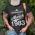 40 Geburtstag 40 Jahre Alt Legendär Seit März 1983 V6 T-Shirt Geschenke für alte Männer