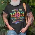 40 Year Old Gifts Made In 1983 Vintage 40Th Birthday Tie Dye Unisex T-Shirt Gifts for Old Men