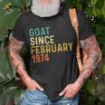 48 Geburtstag 48 Jahre Alte Ziege Seit Februar 1974 T-Shirt Geschenke für alte Männer