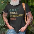 49 Geburtstag 49 Jahre Alte Ziege Seit Februar 1973 T-Shirt Geschenke für alte Männer