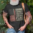 5 Things Dont Mess With Family Faith Friends Flag Firearms T-Shirt Gifts for Old Men