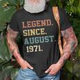 51 Years Old Legende Seit August 1971 Geburtstag T-Shirt Geschenke für alte Männer