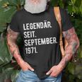 52 Geburtstag Geschenk 52 Jahre Legendär Seit September 197 T-Shirt Geschenke für alte Männer