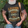 57 Jahre Legendäre Geburt August 1965 T-Shirt, Spezial für 57. Geburtstag Geschenke für alte Männer