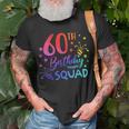 60 Year Old Birthday Squad Tie Dye 60Th B-Day Group Friends Unisex T-Shirt Gifts for Old Men