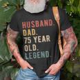 Mens 75Th Birthday Decoration Husband Vintage Dad 1948 T-Shirt Gifts for Old Men
