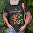 90 Geburtstag 90 Jahre Alt Legendär Seit März 1933 V3 T-Shirt Geschenke für alte Männer