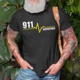 911 Dispatcher Heartbeat Thin Gold Line Unisex T-Shirt Gifts for Old Men