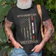 Afghanistan Veteran American Us Flag Proud Army Military T-Shirt Gifts for Old Men