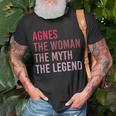 Agnes The Woman Myth Legend Personalized Name Birthday Gift Unisex T-Shirt Gifts for Old Men