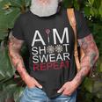 Aim Shoot Swear Repeat Darts Retro Vintage T-shirt Gifts for Old Men