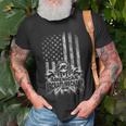 Aircraft Mechanic American Flag Skull And Ratchets Unisex T-Shirt Gifts for Old Men