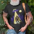 Alien Ufo Bigfoot Sasquatch Hunter In National Park Unisex T-Shirt Gifts for Old Men