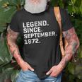 Alte Legende Seit September 1972 Geburtstag 51 Jahre Alt T-Shirt Geschenke für alte Männer