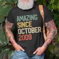 Amazing Since October 2009 Gift 10 Years Old 10Th Birthday Unisex T-Shirt Gifts for Old Men