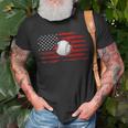 American Flag Baseball Apparel - Baseball Unisex T-Shirt Gifts for Old Men