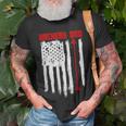 Archery Dad Vintage Usa Red White Flag T-Shirt Gifts for Old Men