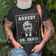 Arrest Fauci Anti Fauci Patriotic Defund Dr Fauci T-Shirt Gifts for Old Men