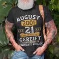 August 2001 Lustige Geschenke Zum 21 Geburtstag Mann Frau T-Shirt Geschenke für alte Männer