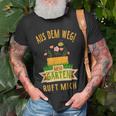 Aus Dem Weg Mein Garten Ruft Gärtner Gartenliebhaber T-Shirt Geschenke für alte Männer
