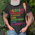 Autism Awareness Support Care Acceptance Ally Dad Mom Kids Unisex T-Shirt Gifts for Old Men