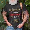 Awesome Born On Februar 1 Geburtstag Niedliche Blumen Februar T-Shirt Geschenke für alte Männer