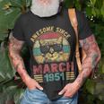 Awesome Since March 1951 72 Years Old Gifts Cat Lovers Unisex T-Shirt Gifts for Old Men