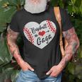 Baseball Softball Ball Heart Gaga Grandma Mothers Day Gift Unisex T-Shirt Gifts for Old Men