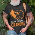 Basketball Opa Schwarzes T-Shirt mit Spielergrafik Geschenke für alte Männer