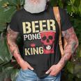 Beer Pong King Alkohol Trinkspiel Beer Pong T-Shirt Geschenke für alte Männer