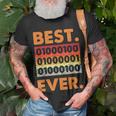 Best Dad Ever Binary Code Coder Developer Software Father Unisex T-Shirt Gifts for Old Men