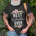 Best Godmother Ever Floral Design Family Matching Gift Unisex T-Shirt Gifts for Old Men